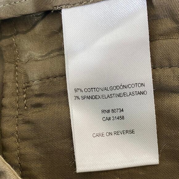 109. BCBG Denise The Tuxedo Cotton Khaki Pant Trousers Size 0 Straight Low Rise - Picture 8 of 12
